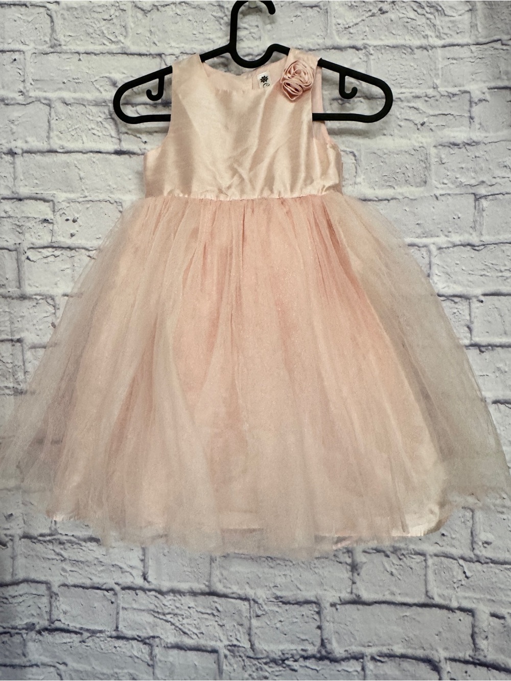 Cherokee Peach Pink Tulle Flower Girl Dress